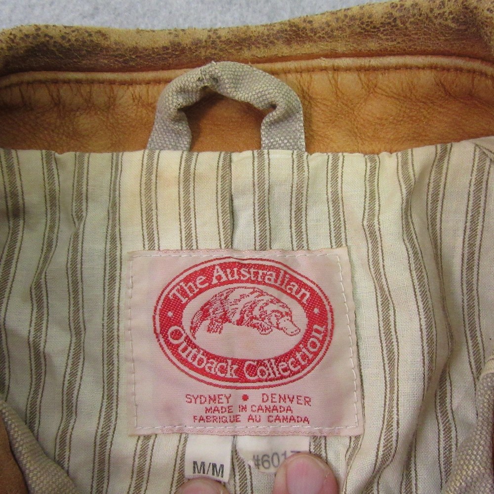 Vintage Australian Outback Collection Mens Chore Coat Barn Jacket M Beige - Picture 4 of 14